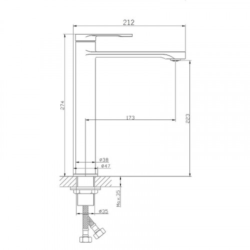 Смеситель для раковины Orange Vesper M10-121cr Хром латунь