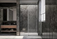 Душевая дверь Veconi Premium Trento PTD-30B 130 PTD30-B-130-01-C4 профиль Черный матовый стекло прозрачное