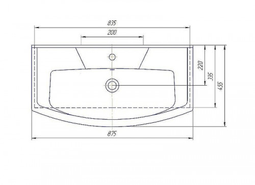 Раковина Aqwella Кировит Элеганс 850 4620008197456 Белая
