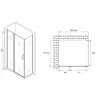 Душевой уголок Abber Sonnenstrand 130х75 AG04130S-S75 профиль Хром стекло прозрачное