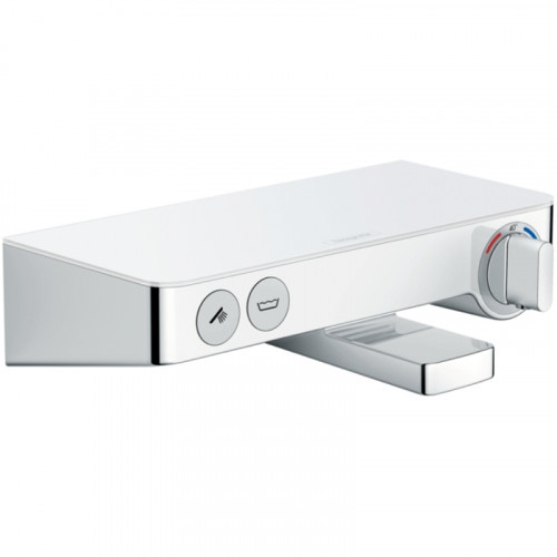 Смеситель для ванны Hansgrohe Ecostat Select 13151400 с термостатом Хром Белый латунь на стену