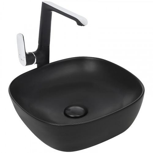 Раковина-чаша WeltWasser Elbach 2184 MB 37 10000004527 Черная матовая фаянс накладная