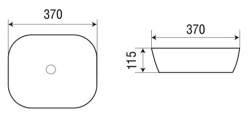 Раковина-чаша WeltWasser Elbach 2184 MB 37 10000004527 Черная матовая фаянс накладная