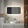 Зеркало Defesto Aura 100х50 DF 2965SH с подсветкой 28W-4500K/Сенсорный выключатель/Нейтральный белый свет/Черная рама