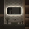 Зеркало Defesto Aura 100х50 DF 2965SH с подсветкой 28W-4500K/Сенсорный выключатель/Нейтральный белый свет/Черная рама