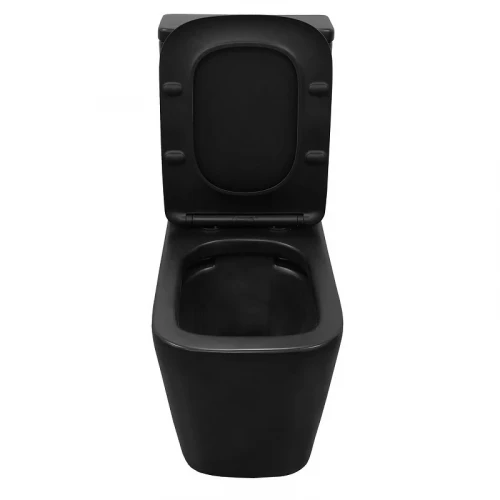 Унитаз компакт Azario Black King AZ-8303-D цвет Черный матовый с бачком и сиденьем Микролифт