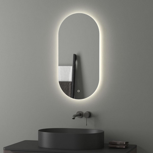 Зеркало Evoform Ledshine 40х80 BY 2688 с подсветкой 16,5 W - сенсорный выключатель - нейтральный белый свет