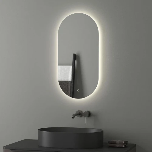 Зеркало Evoform Ledshine 40х80 BY 2688 с подсветкой 16,5 W - сенсорный выключатель - нейтральный белый свет