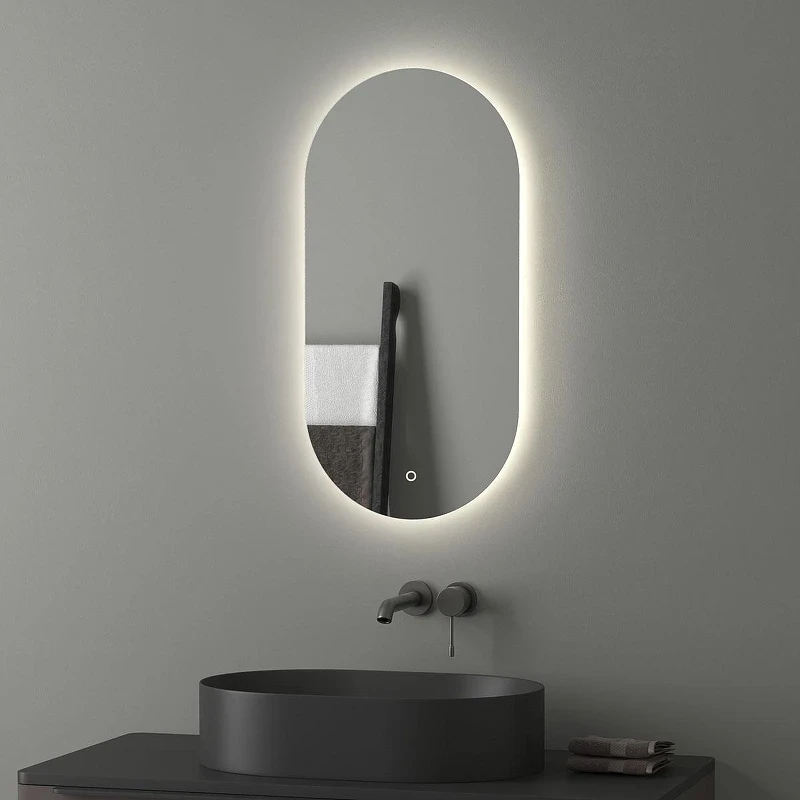 Зеркало Evoform Ledshine 40х80 BY 2688 с подсветкой 16,5 W - сенсорный выключатель - нейтральный белый свет