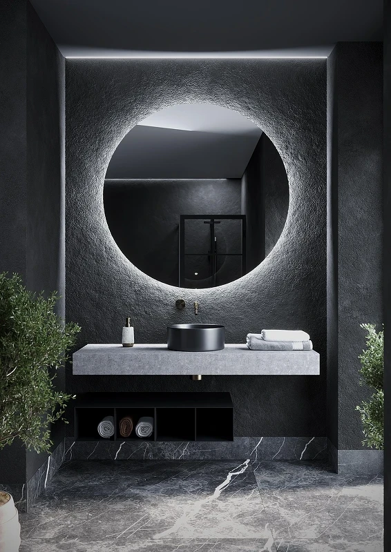 Зеркало Sancos Sfera 120 SF1201 с подсветкой с бесконтактным выключателем и диммером