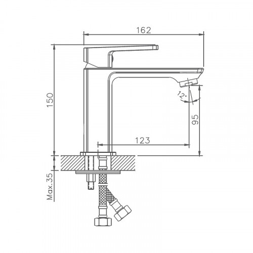 Смеситель для раковины Haiba HB10176 Хром