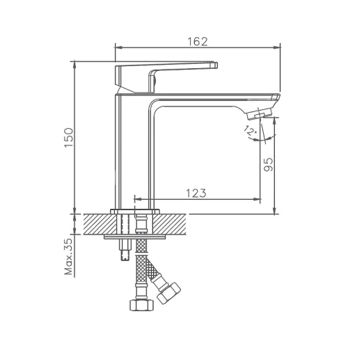 Смеситель для раковины Haiba HB10176 Хром