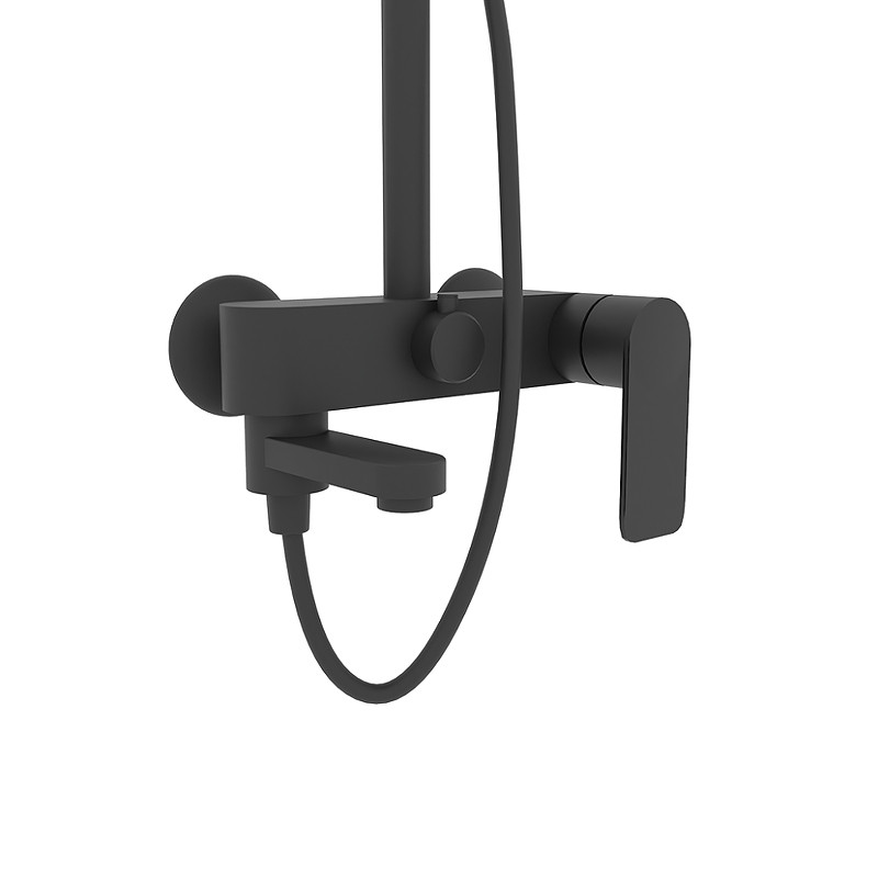 Душевая система Paini Viva Style P4YO687D250F3D110 цвет Черный матовый