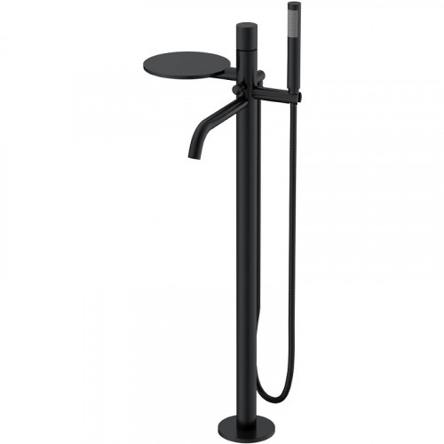 Смеситель для ванны Boheme Stick 129-BB.4 Черный матовый латунь на пол