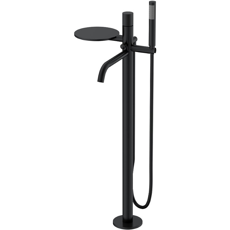 Смеситель для ванны Boheme Stick 129-BB.4 Черный матовый латунь на пол