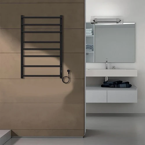 Электрический полотенцесушитель Azario Milan 500x800 П8 AZ90858B диммер справа Черный