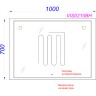 Зеркало Aqwella Vision 100 VIS0210BH с подсветкой и подогревом с бесконтактным выключателем стекло
