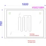 Зеркало Aqwella Vision 100 VIS0210BH с подсветкой и подогревом с бесконтактным выключателем стекло
