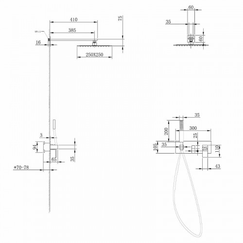 Душевая система Abber Daheim AF8218W цвет Белая матовая
