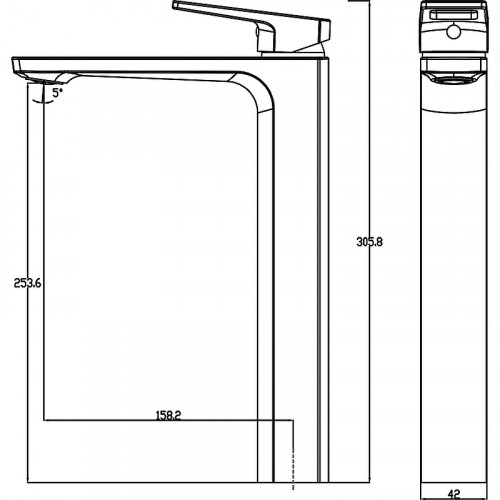 Смеситель для раковины Swedbe Kronos 2015 Хром латунь