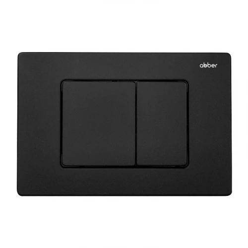 Комплект унитаза Abber Bequem AC1100T-AC0105-AC0120MB с сиденьем Микролифт и клавишей смыва цвет Черный матовый