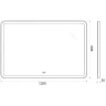 Зеркало BelBagno SPC-MAR-1200-800-LED-TCH-WARM с подсветкой с подогревом с сенсорным выключателем