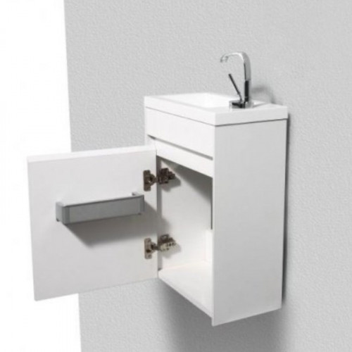 Тумба под раковину BelBagno Pietra Mini 46 PIETRA MINI-460-1A-SO-BL-L подвесная Bianco Lucido МДФ / ЛДСП