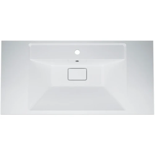 Раковина AM.PM Inspire V2.0 100 M50AWPX1001WG Белая искусственный камень (литьевой мрамор) полувстраиваемая