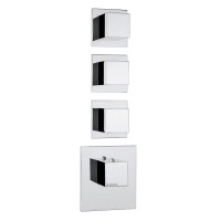 Смеситель для душа Bossini Cube Outlets Z032205.030 с термостатом Хром латунь встраиваемый
