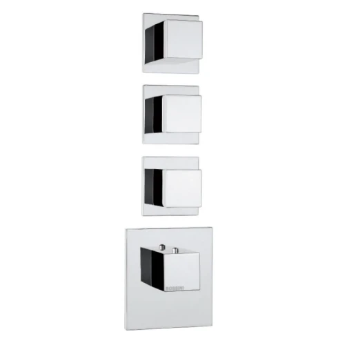 Смеситель для душа Bossini Cube Outlets Z032205.030 с термостатом Хром латунь встраиваемый