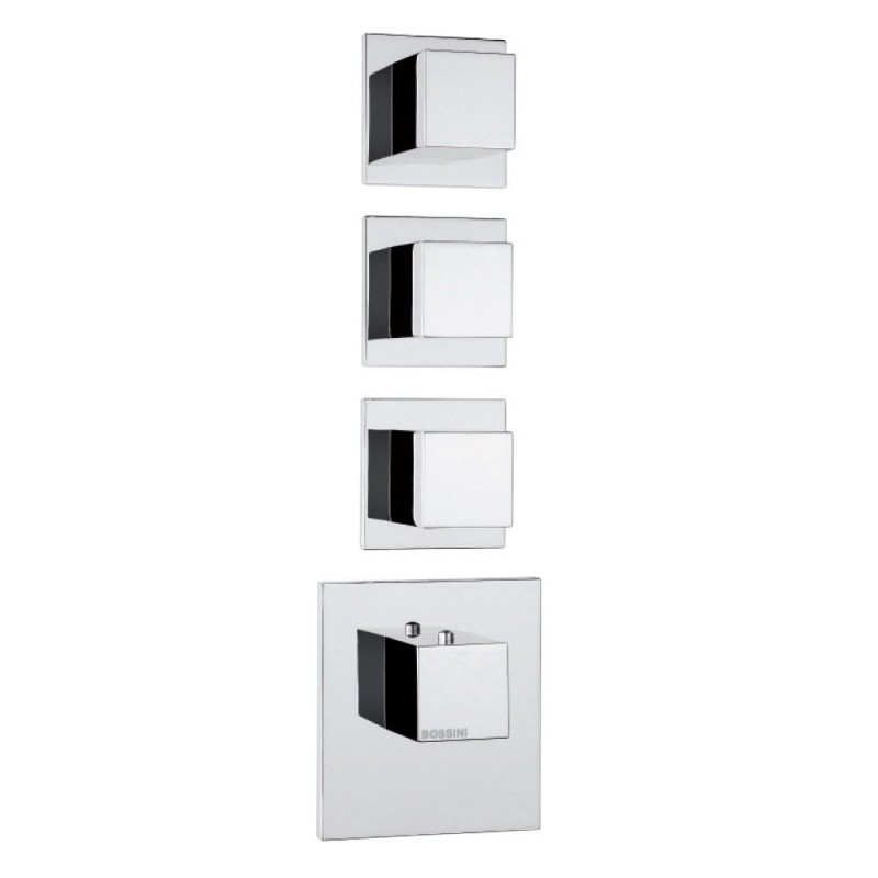 Смеситель для душа Bossini Cube Outlets Z032205.030 с термостатом Хром латунь встраиваемый