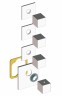 Смеситель для душа Bossini Cube Outlets Z032205.030 с термостатом Хром латунь встраиваемый