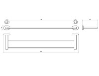 Полотенцедержатель Ravak Chrome CR 320.00 X07P193 двойной Хром