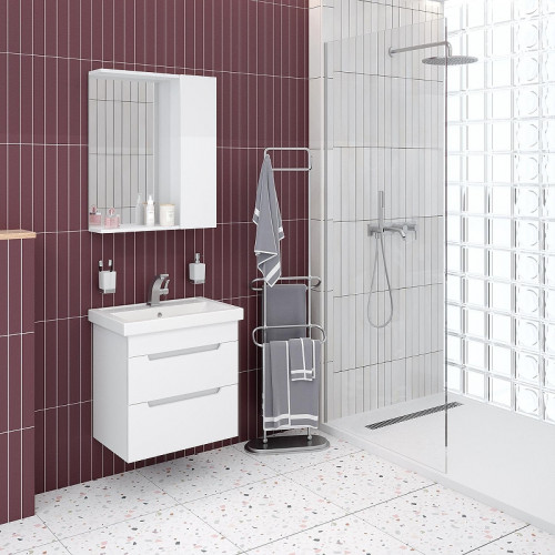 Зеркало со шкафом Aqua de Marco City 60 1060WCSYD/U цвет Белый