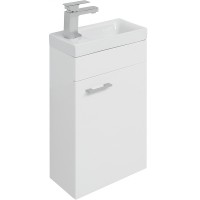 Тумба с раковиной Aquanet Нота 40 R 254037 подвесная Белая МДФ / ЛДСП