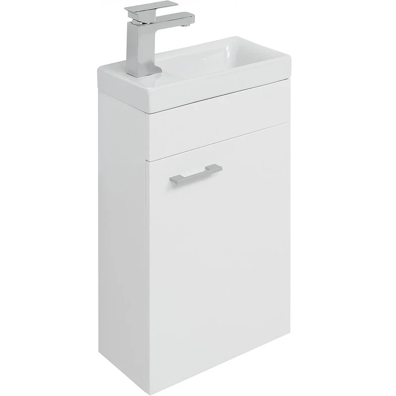 Тумба с раковиной Aquanet Нота 40 R 254037 подвесная Белая МДФ / ЛДСП