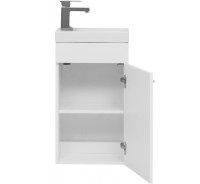 Тумба с раковиной Aquanet Нота 40 R 254037 подвесная Белая МДФ / ЛДСП
