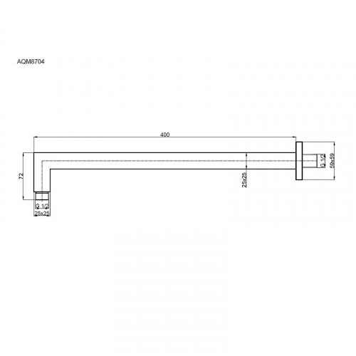Кронштейн для верхнего душа AQUAme AQM8704CR цвет Хром