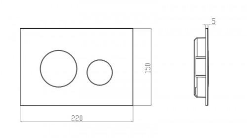 Инсталляция Splendy Splendy ST3011TPRBM для унитаза с клавишей смыва цвет Черный матовый