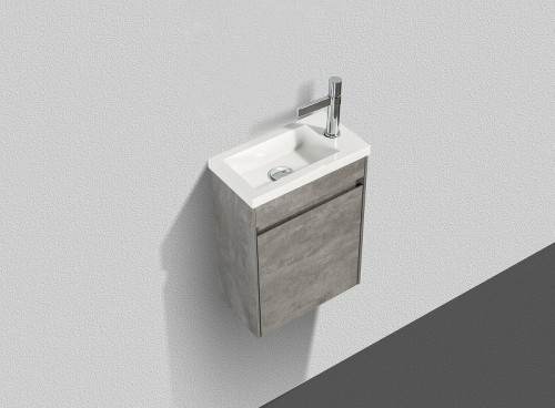 Тумба под раковину BelBagno Pietra Mini 46 PIETRA MINI-460-1A-SO-SCM-R подвесная Stucco Cemento МДФ / ЛДСП