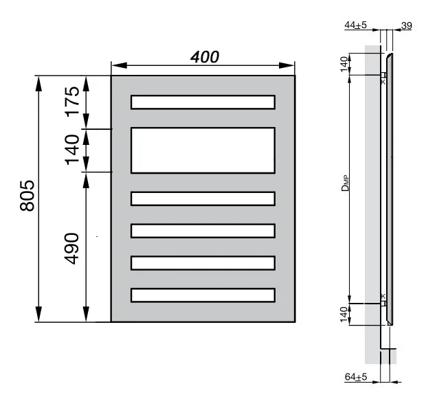 Водяной полотенцесушитель Zehnder Metropolitan Spa MET-080-040 Белый