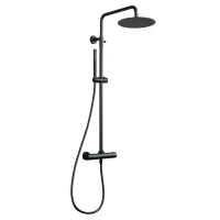 Душевая система Splendy Relax P RP208XTR25C1BM с термостатом цвет Черный матовый