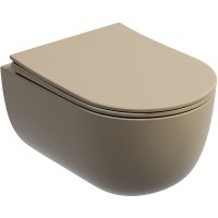 Унитаз Ceramicanova Modena Rimless CN6063MC подвесной Капучино матовый с сиденьем Микролифт фарфор подвесной