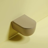 Унитаз Ceramicanova Modena Rimless CN6063MC подвесной Капучино матовый с сиденьем Микролифт фарфор подвесной