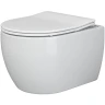 Комплект унитаза Ceramicanova Play CN3001 с инсталляцией Berges Novum L5 040215 с сиденьем Микролифт и Черной матовой клавишей смыва фаянс подвесной