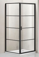 Душевой уголок Azario Richmond 100х100 AZ- NAG1221 1000 BLACK профиль Черный стекло прозрачное