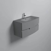 Раковина Jacob Delafon Nona 120 EB1886RU-DE4 Серая стекло полувстраиваемая