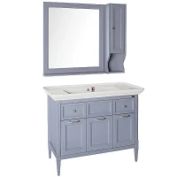 Комплект мебели для ванной ASB-Woodline Гранда 105 Grigio массив дерева