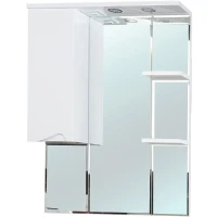 Зеркало со шкафом Bellezza Эйфория 80 L 4619113002014 с подсветкой Белое МДФ / ЛДСП, стекло