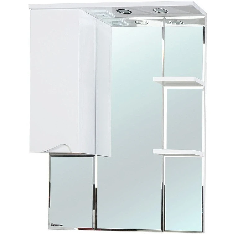 Зеркало со шкафом Bellezza Эйфория 80 L 4619113002014 с подсветкой Белое МДФ / ЛДСП, стекло
